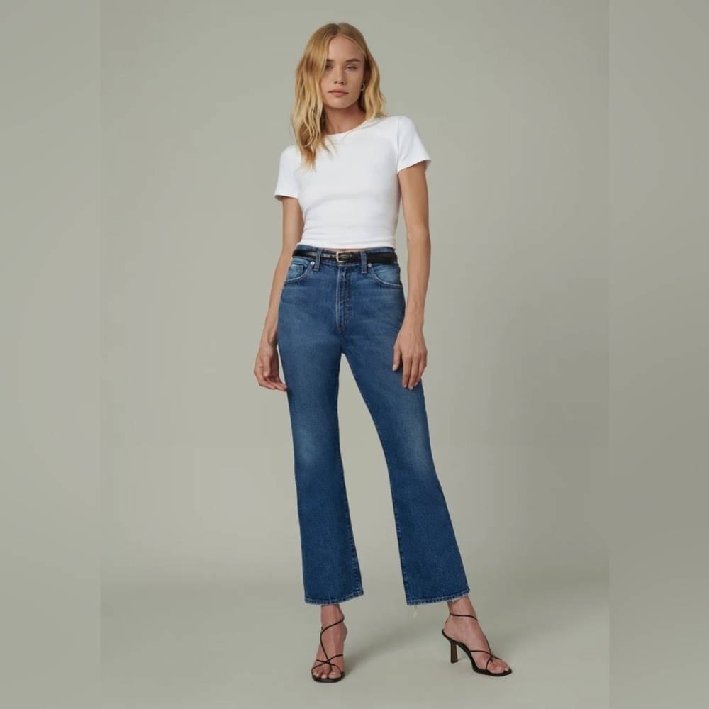 Joe’s Jeans The Stacey High Rise Ankle Boot Cut in Medium Wash